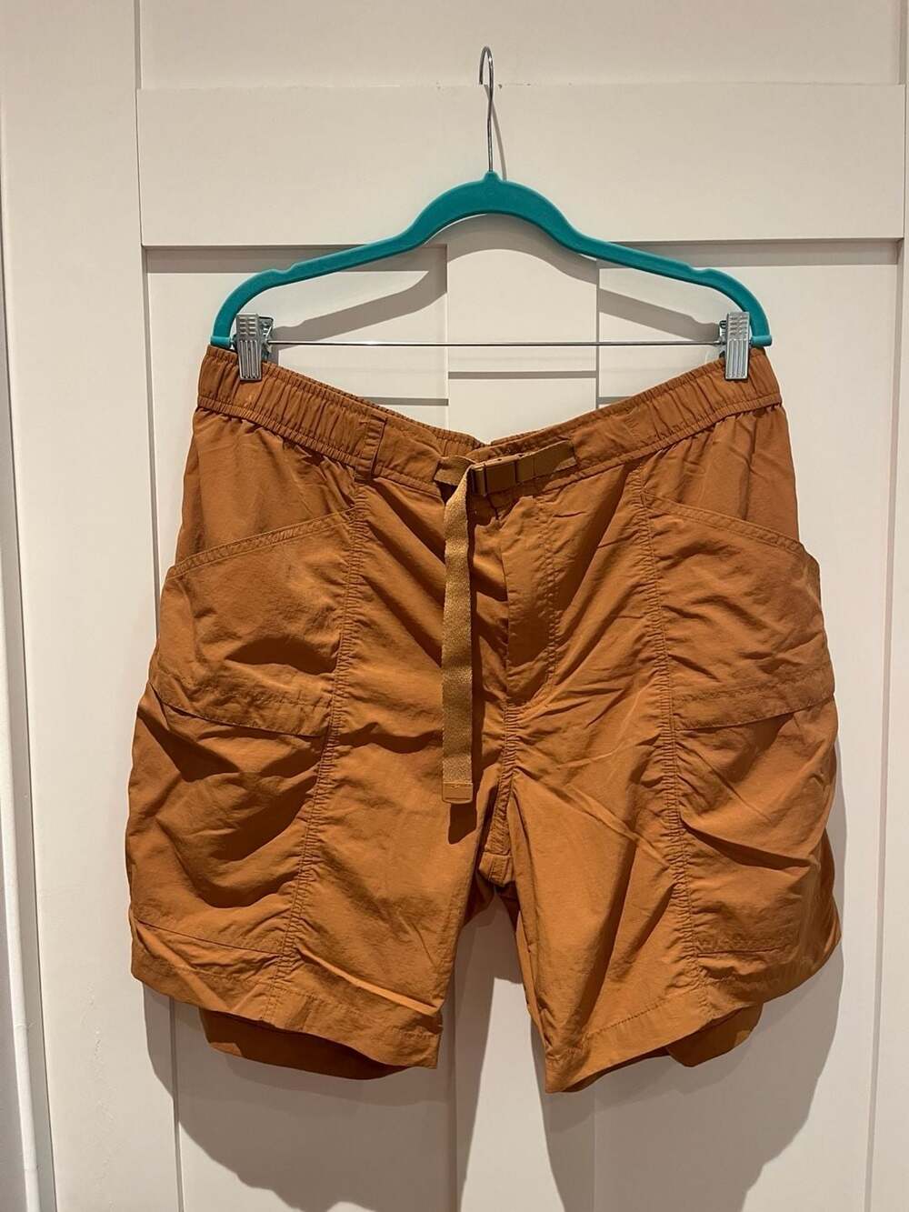 Eddie Bauer Men's Ripstop Tech Hiking Cargo Shorts with Adjustable Belt, Brown,